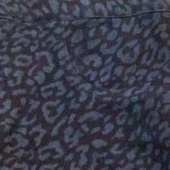 Spanx Leopard Print Look At Me Now Denim Leggings Blue Women’s Size M - Picture 13 of 14